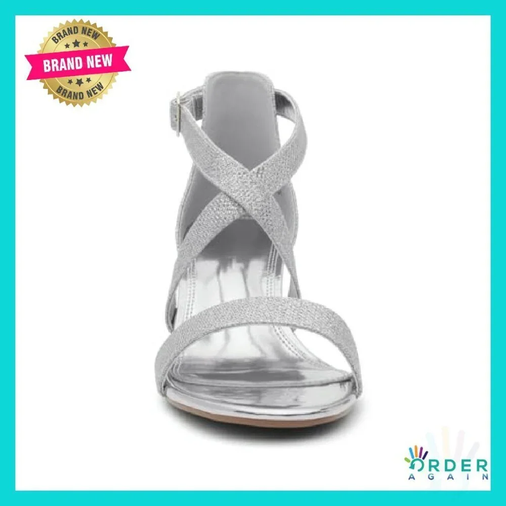 Chunky Block Heel Sandals Open Toe Ankle Strap Elegant Dressy Party Wedding